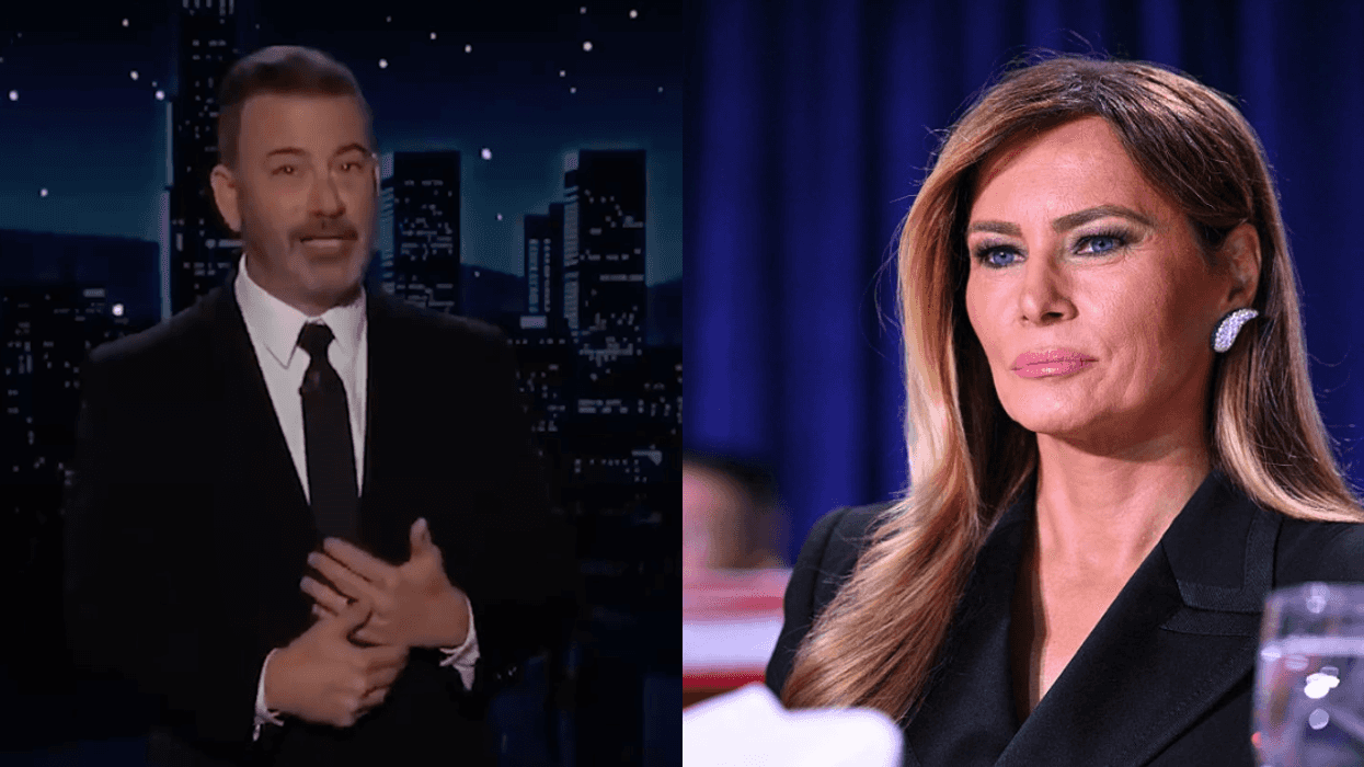 Screenshot of Jimmy Kimmel; Melania Trump