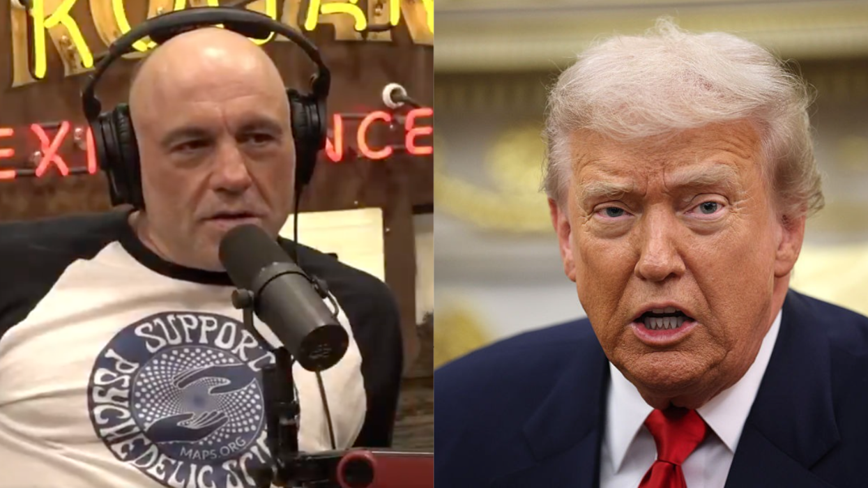 Screenshot of Joe Rogan; Donald Trump