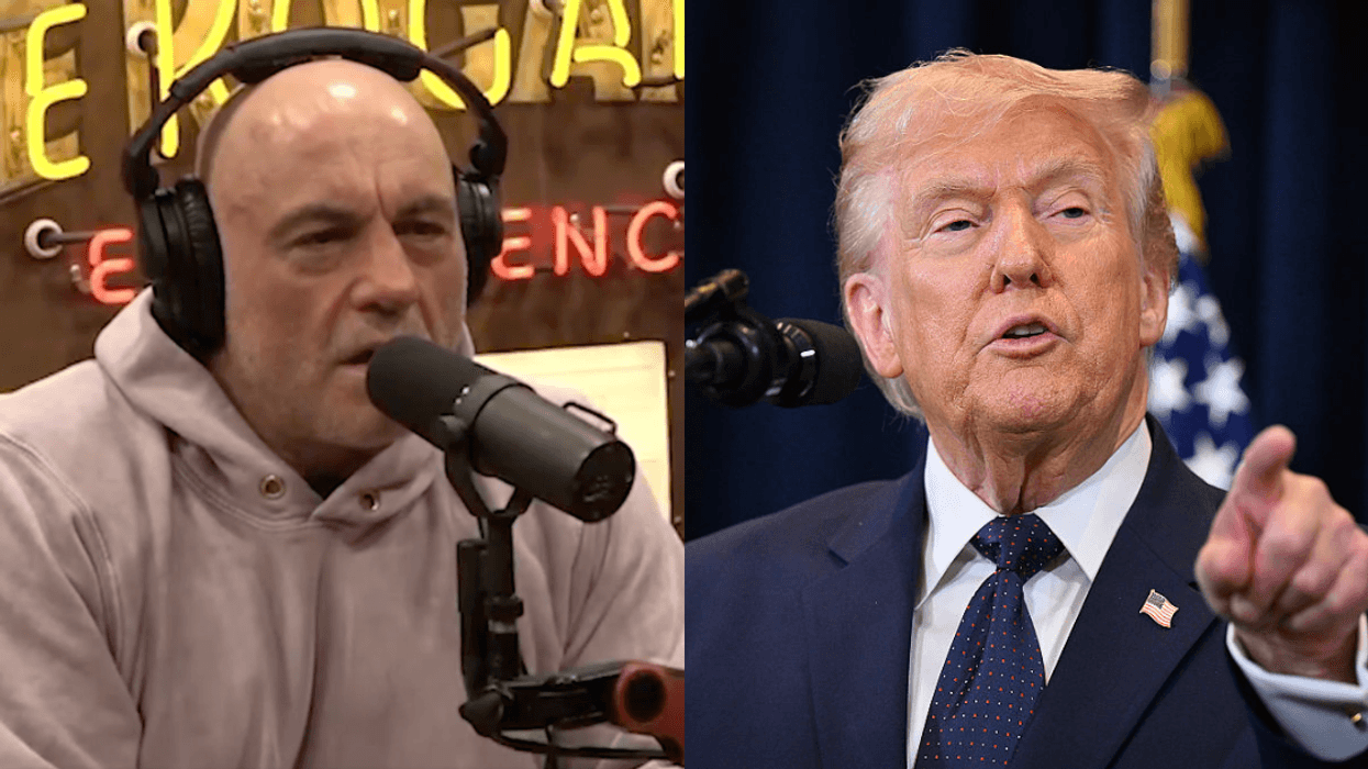 Screenshot of Joe Rogan; Donald Trump