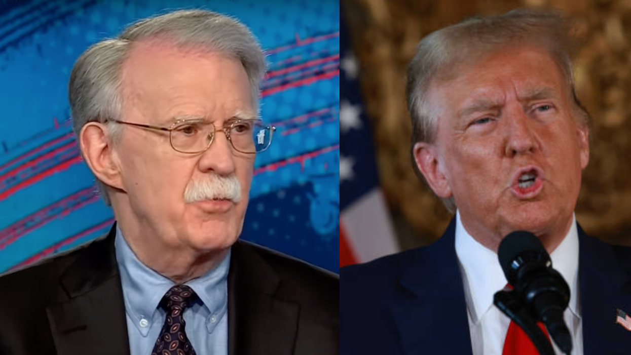 Screenshot of John Bolton; Donald Trump