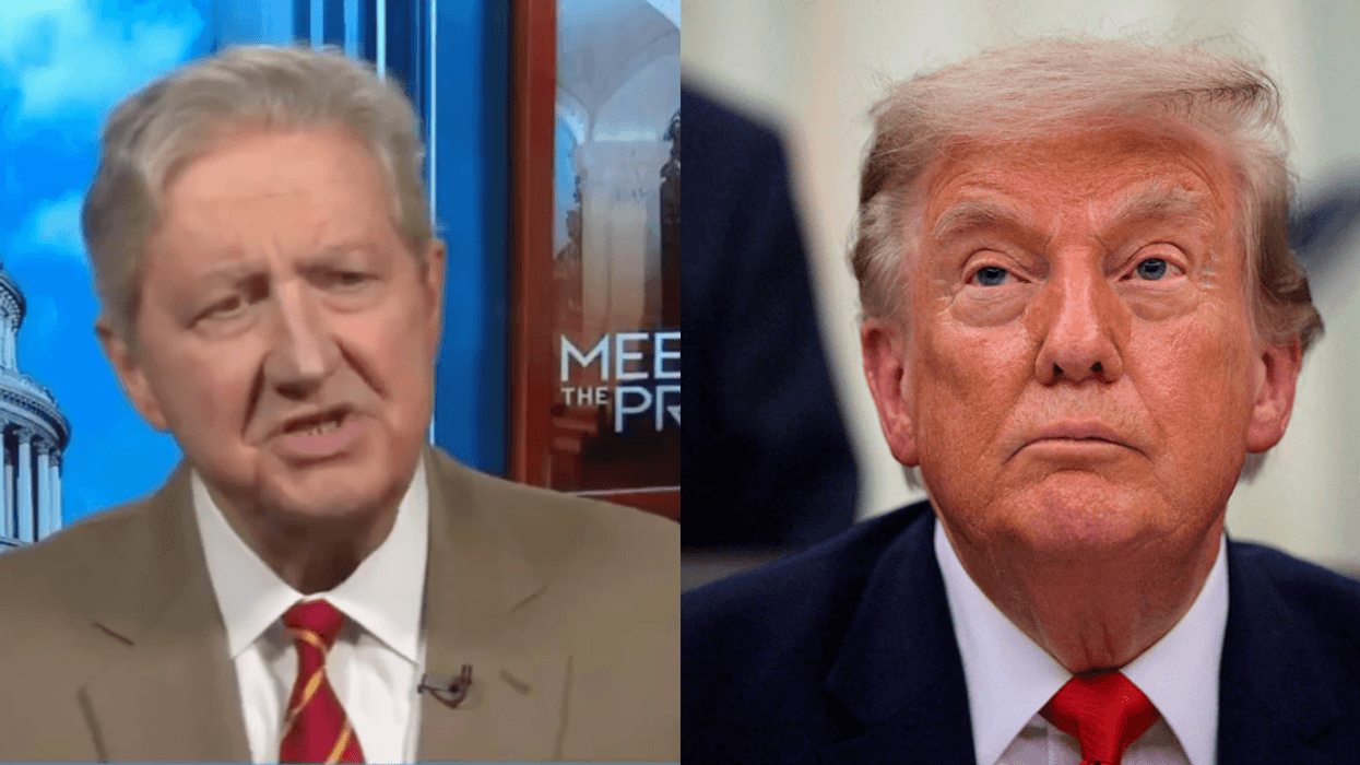 Screenshot of John Kennedy; Donald Trump