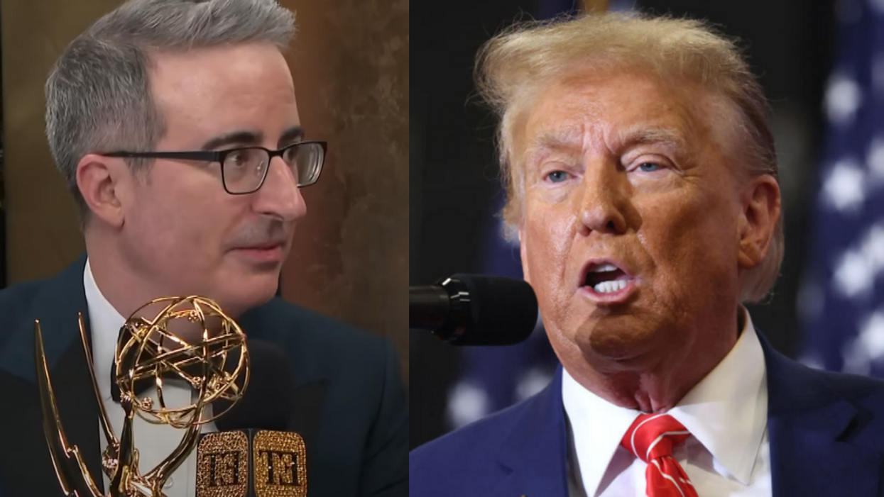 Screenshot of John Oliver; Donald Trump