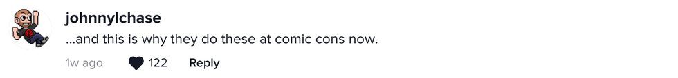 Screenshot of @johnnylchase's post on TikTok