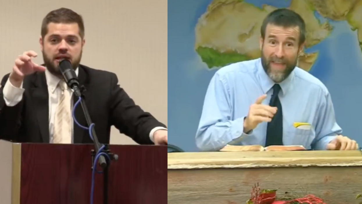 screenshot of Jonathan Shelley; screenshot of Steven Anderson