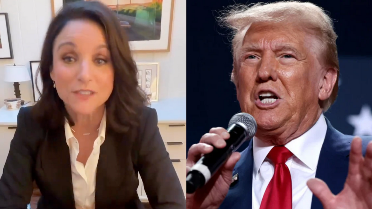 Screenshot of Julia Louis-Dreyfus; Donald Trump