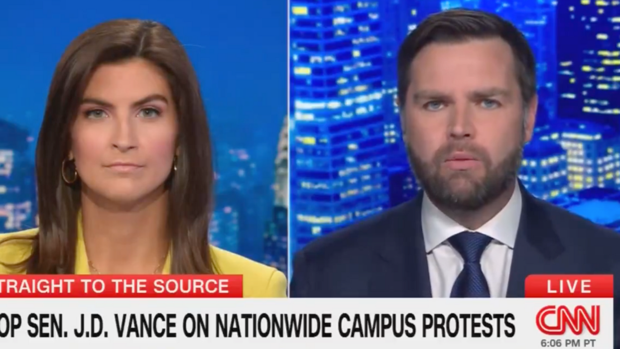 Screenshot of Kaitlan Collins and J.D. Vance
