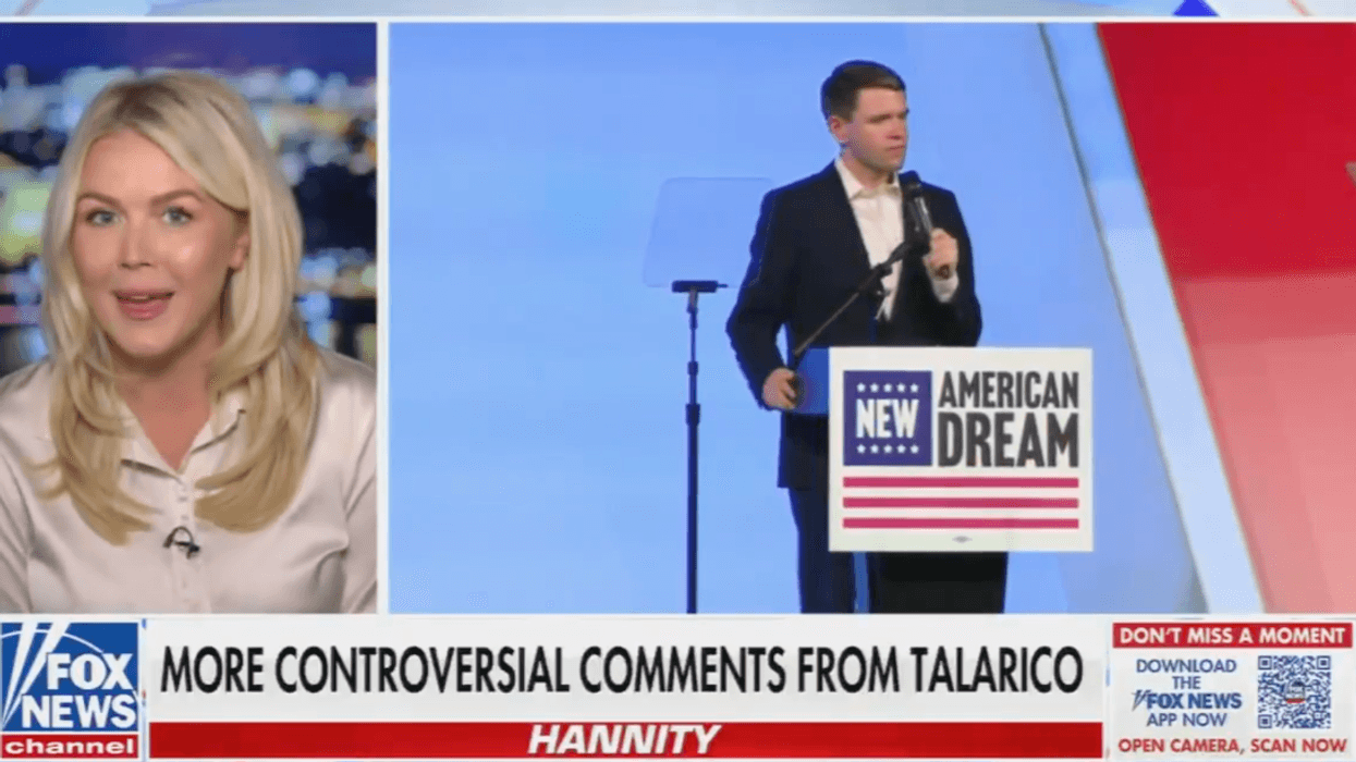 Screenshot of Karoline Leavitt discussing James Talarico