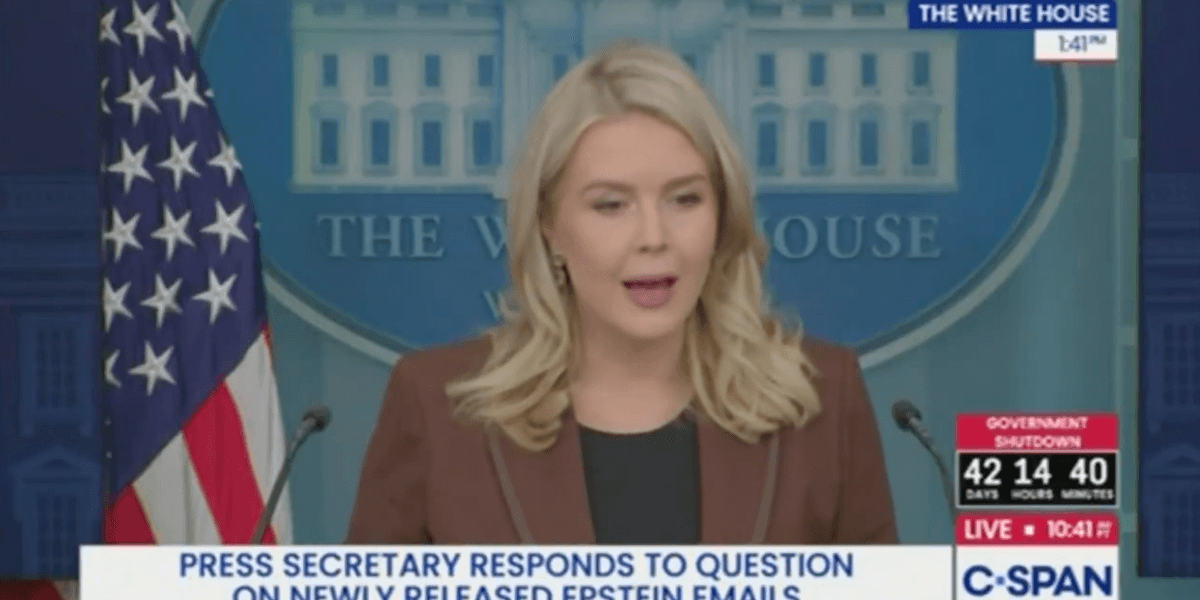 Karoline Leavitt Blasted After Calling Damning Epstein Emails About Trump A 'Manufactured Hoax'