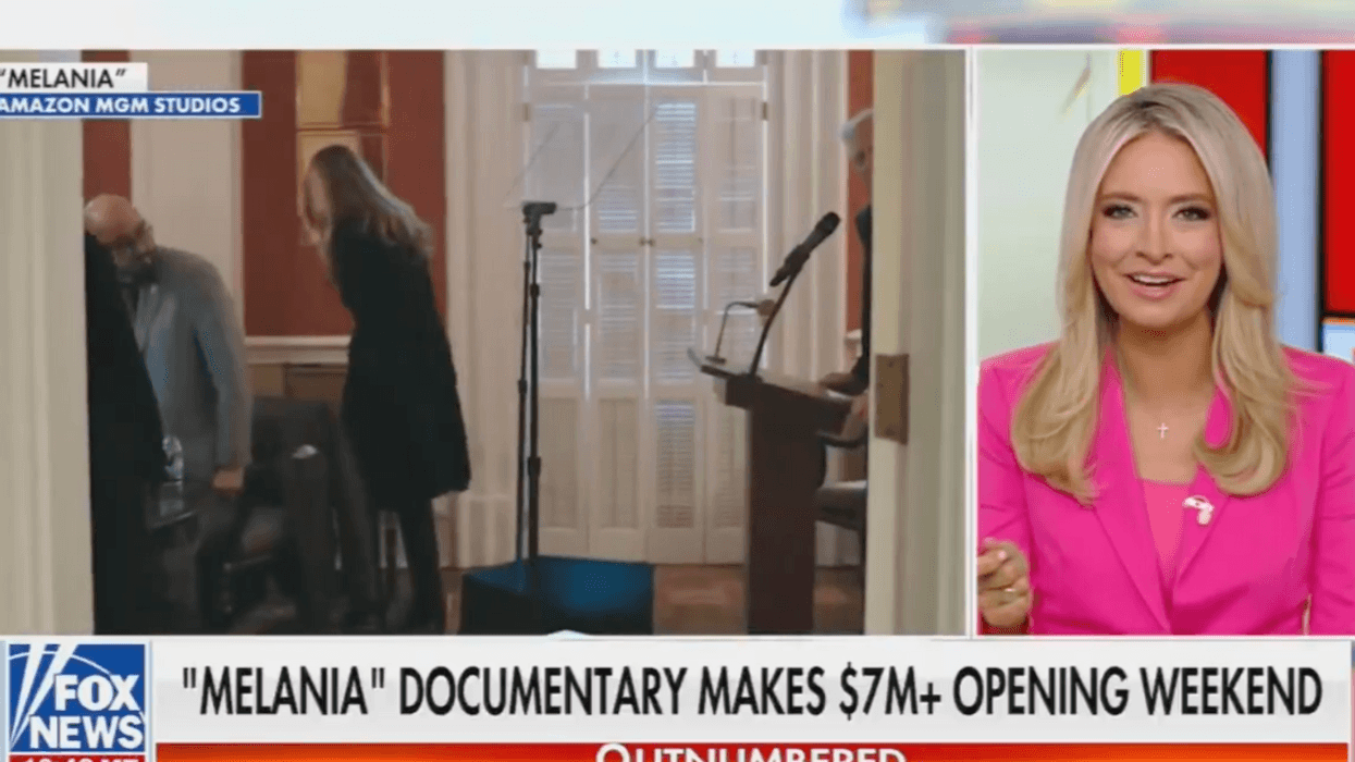 Screenshot of Kayleigh McEnany discussing "Melania" film