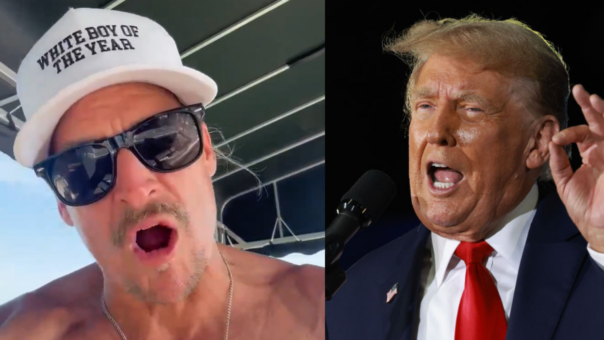 Screenshot of Kid Rock; Donald Trump