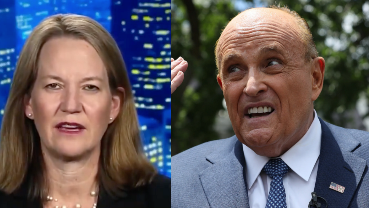 Screenshot of Kris Mayes; Rudy Giuliani