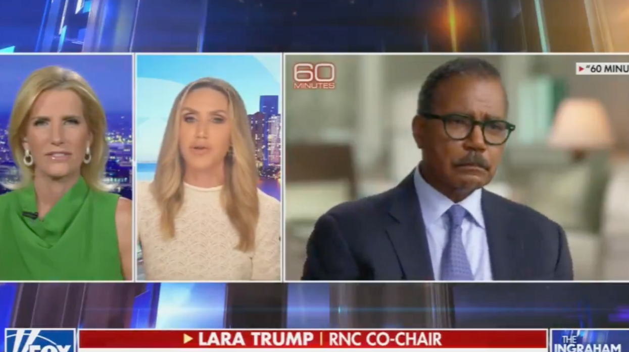 Screenshot of Lara Trump and Laura Ingraham discussing Kamala Harris