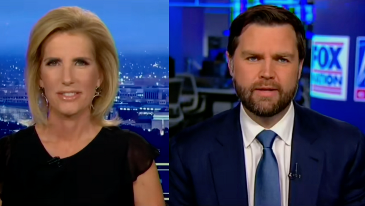 Screenshot of Laura Ingraham and J.D. Vance