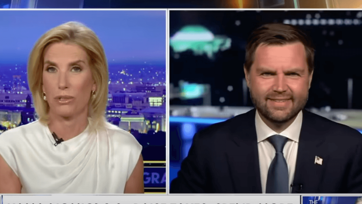Screenshot of Laura Ingraham and J.D. Vance