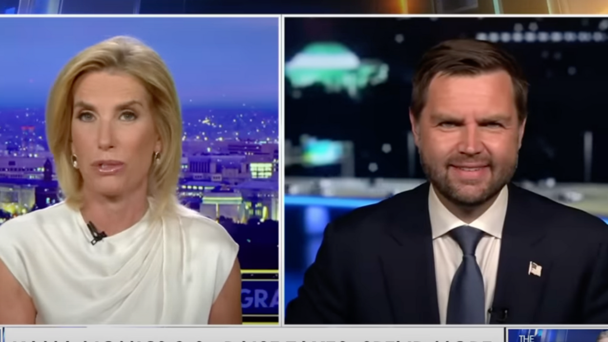 Screenshot of Laura Ingraham and J.D. Vance