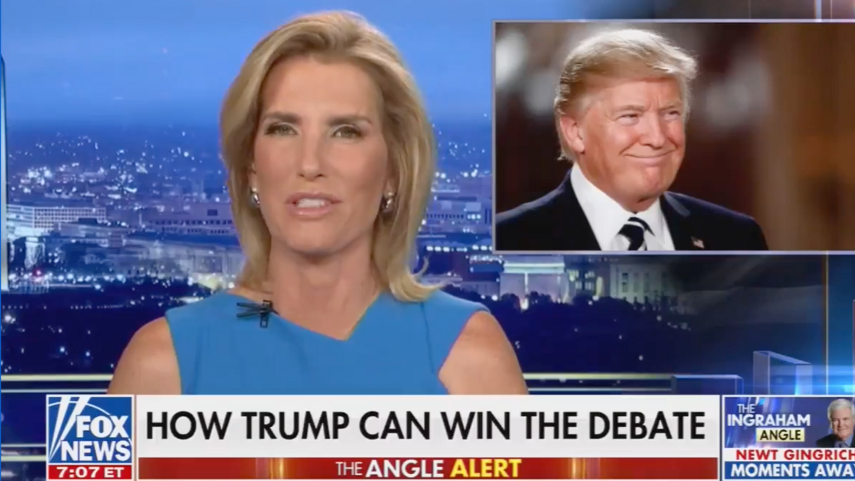 Screenshot of Laura Ingraham discussing Donald Trump