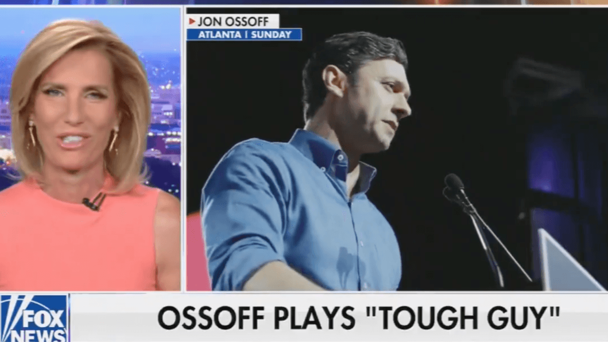 Screenshot of Laura Ingraham discussing Jon Ossoff