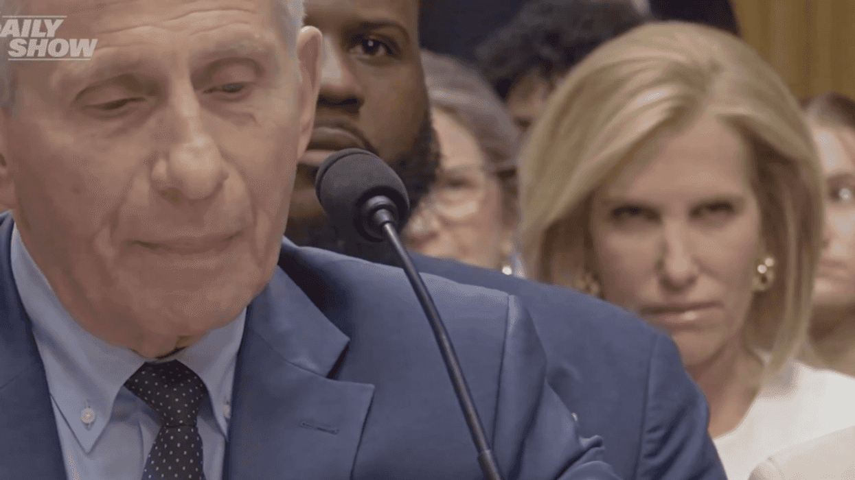 Screenshot of Laura Ingraham making a face during Anthony Fauci's testimony