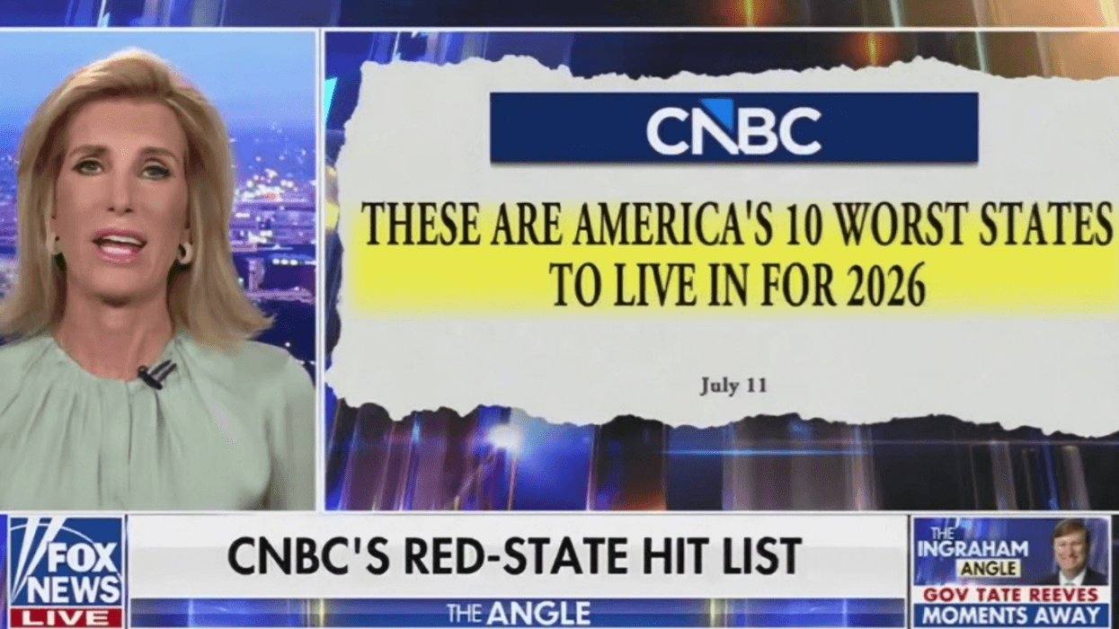 screenshot of Laura Ingraham on her Fox News show