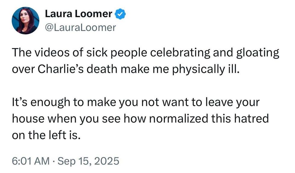 Screenshot of Laura Loomer's post