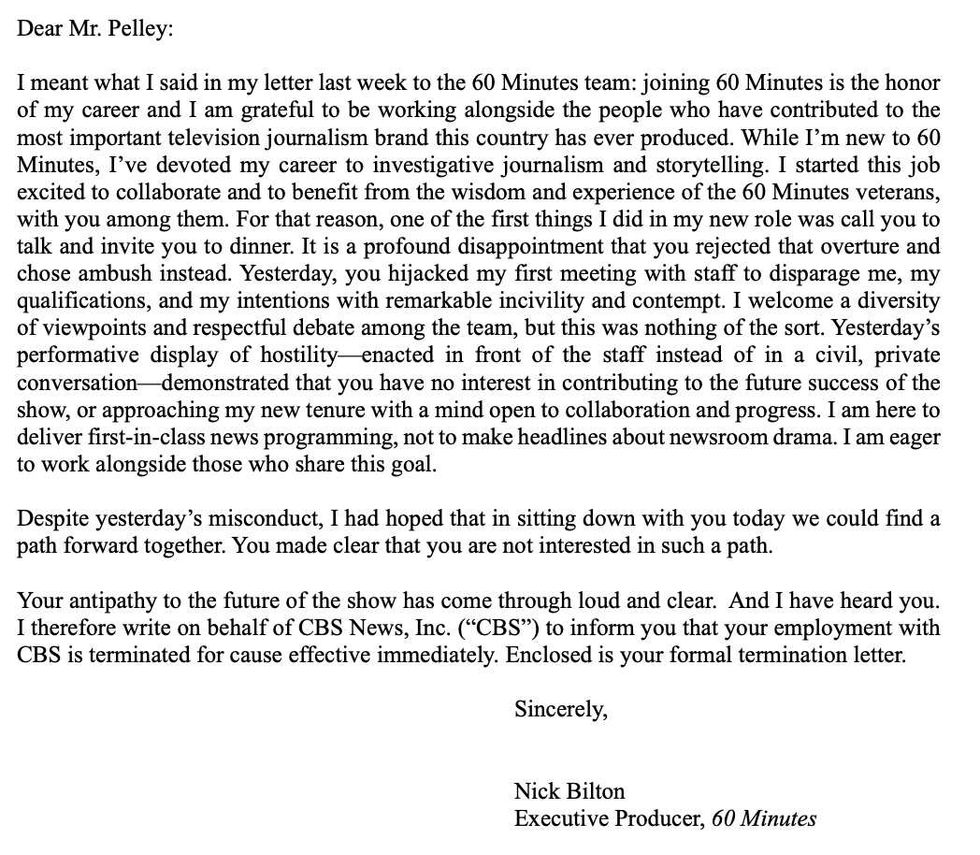 Screenshot of letter from Nick Bilton to Scott Pelley