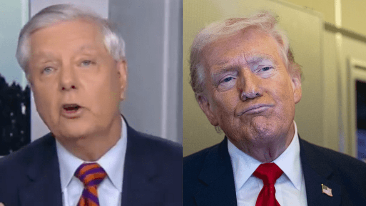 Screenshot of Lindsey Graham; Donald Trump