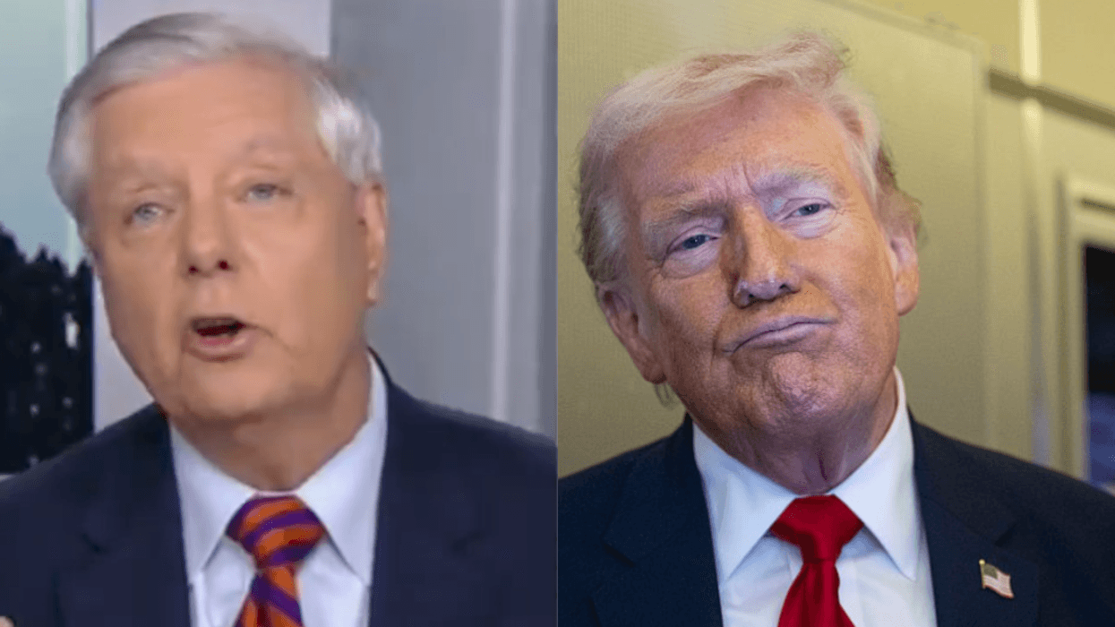 Screenshot of Lindsey Graham; Donald Trump
