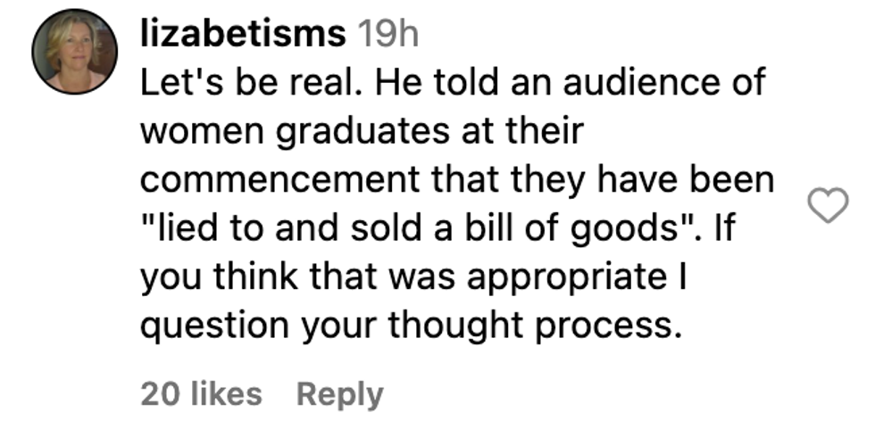 Screenshot of @lizabetisms's post