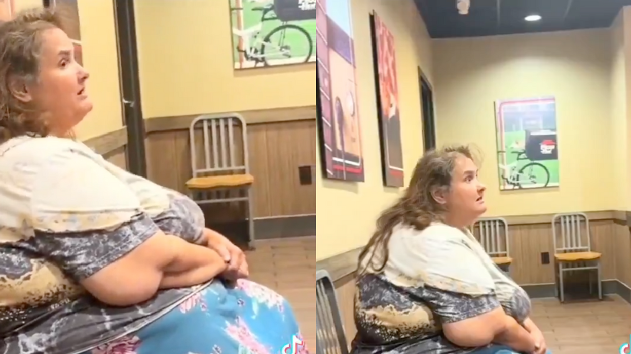 Screenshot of MAGA woman from viral TikTok