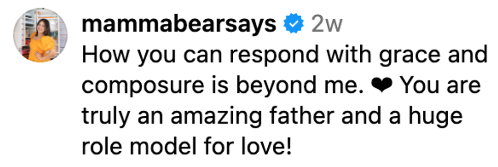 Screenshot of @mammabearsays' Instagram post