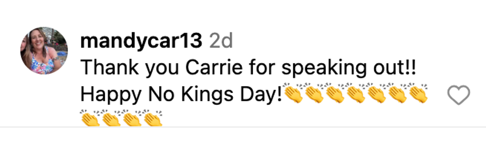 Screenshot of @mandycar13's post