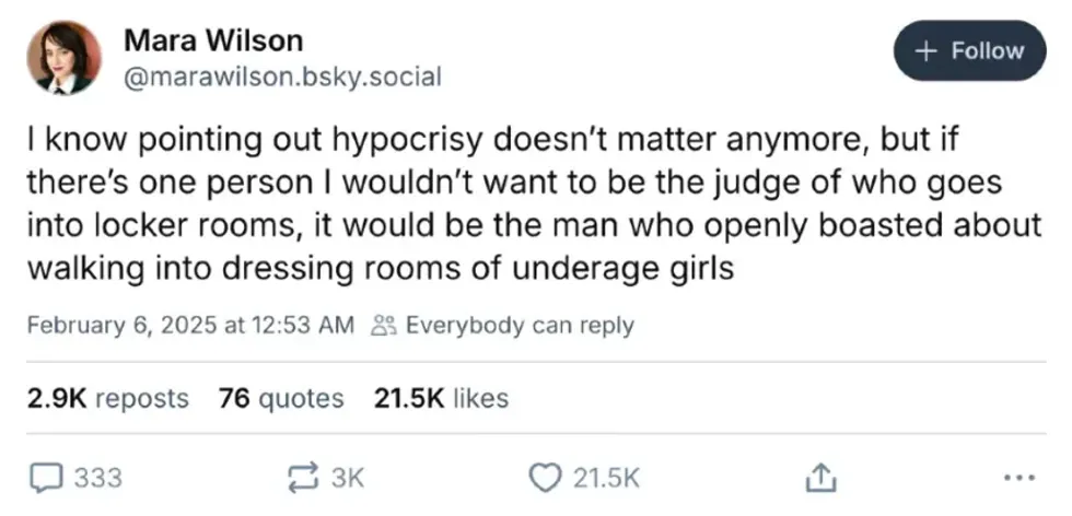 Screenshot of Mara Wilson's post