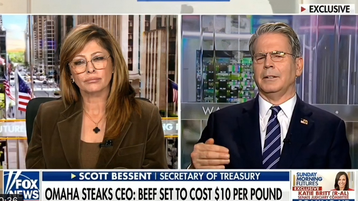 screenshot of Maria Bartiromo and Scott Bessent