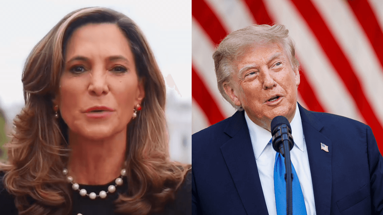 Screenshot of Maria Elvira Salazar; Donald Trump