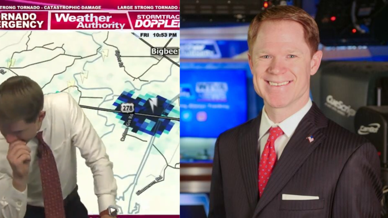 screenshot of Matt Laubhan's tornado coverage for WTVA; WTVA publicity still