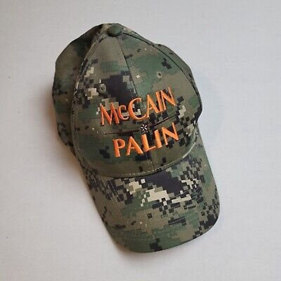 Screenshot of McCain-Palin camo cap from 2008 campaign