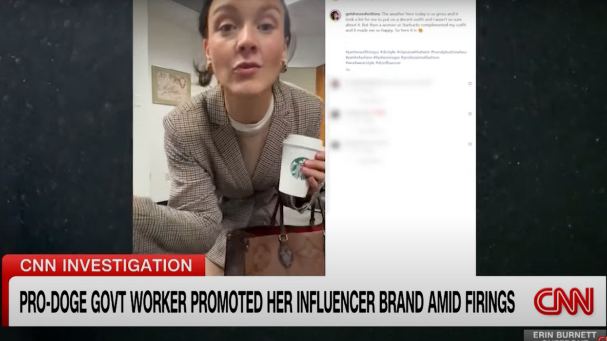 Screenshot of McLaurine Pinover filming fashion video