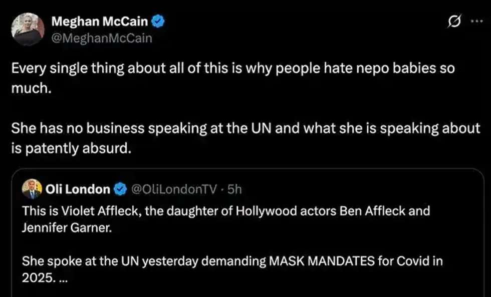 Screenshot of Meghan McCain's tweet