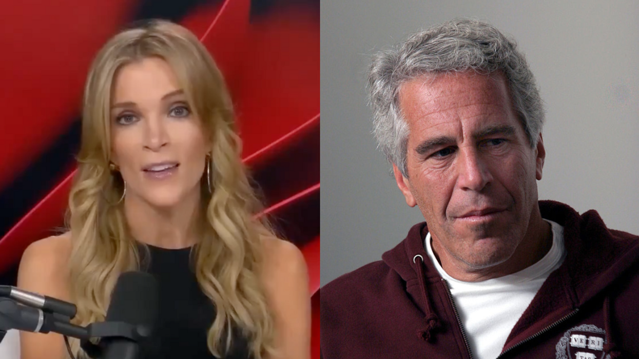 Screenshot of Megyn Kelly; Jeffrey Epstein