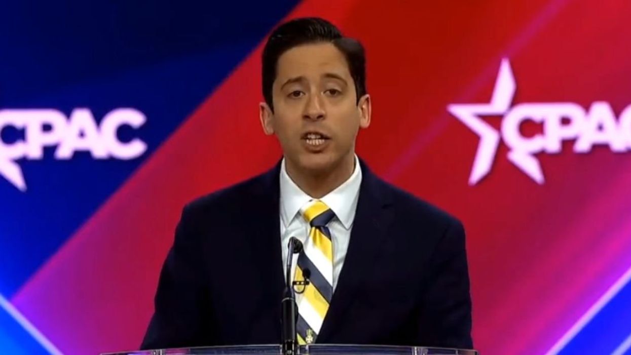 Screenshot of Michael Knowles speaking at CPAC