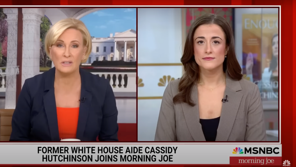Screenshot of Mika Brzezinski and Cassidy Hutchinson