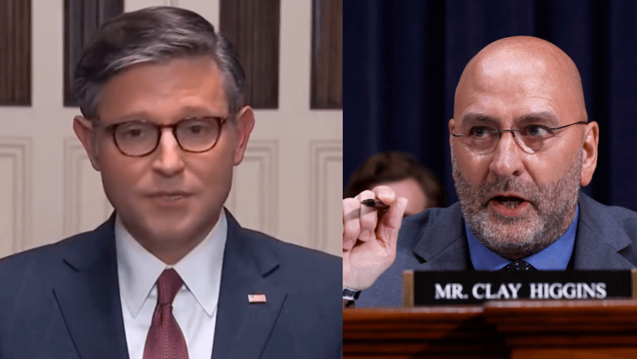 Screenshot of Mike Johnson; Clay Higgins