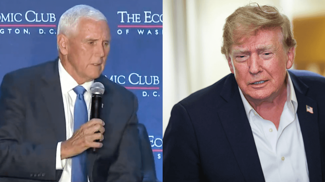 Screenshot of Mike Pence; Donald Trump