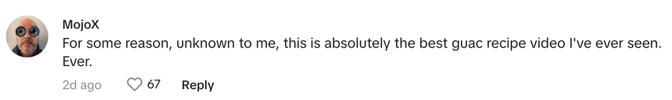 Screenshot of @mojox's response