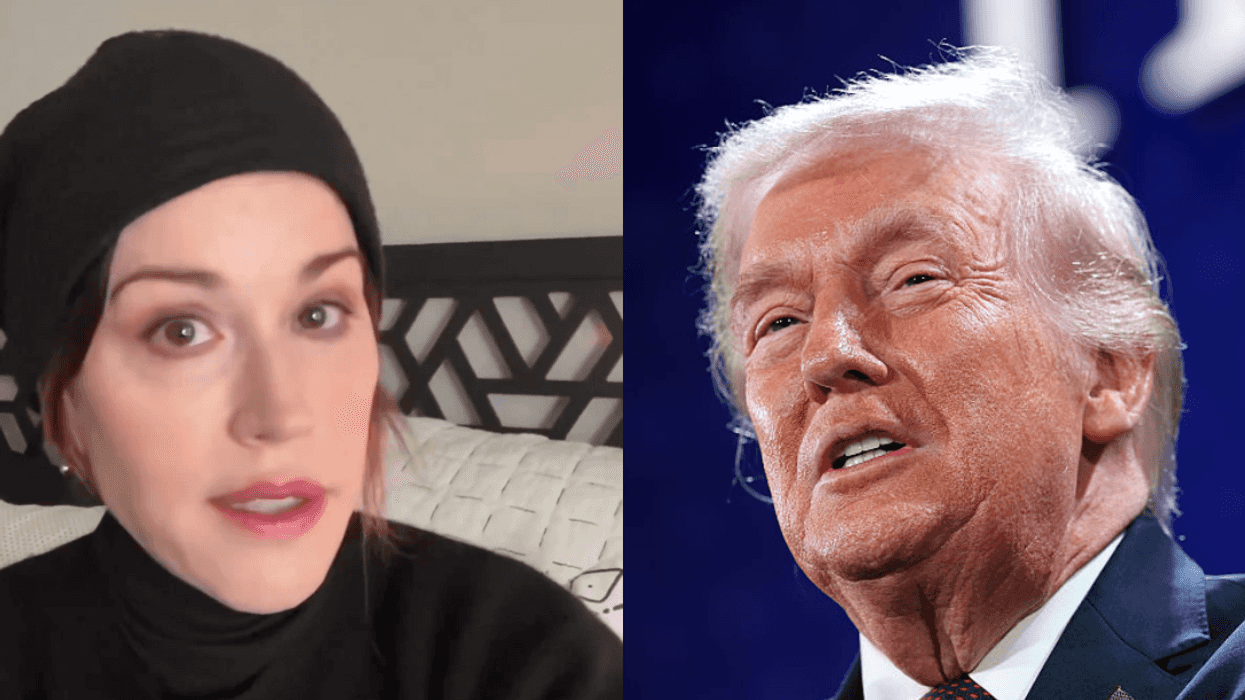 Screenshot of Molly Ringwald; Donald Trump