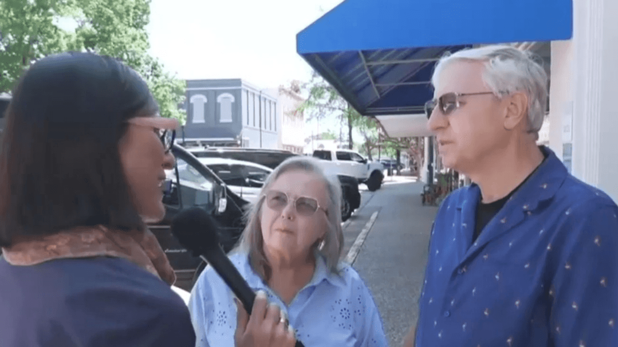 screenshot of MS NOW interview of Texas voters