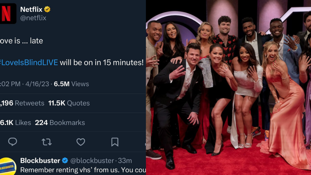 Screenshot of Netflix Twitter post; Love Is Blind cast photo