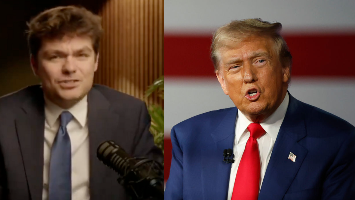 Screenshot of Nick Fuentes; Donald Trump