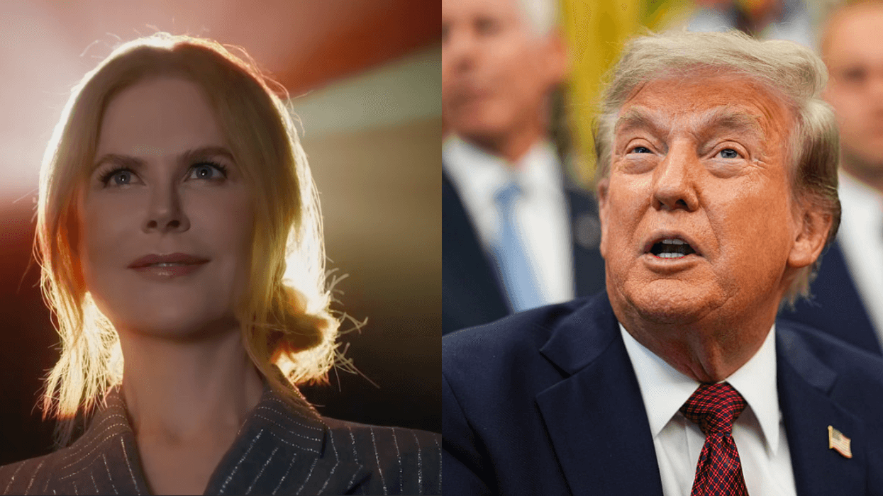 Screenshot of Nicole Kidman; Donald Trump