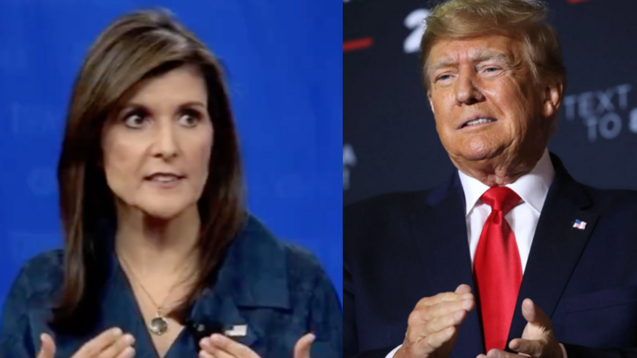 Screenshot of Nikki Haley; Donald Trump
